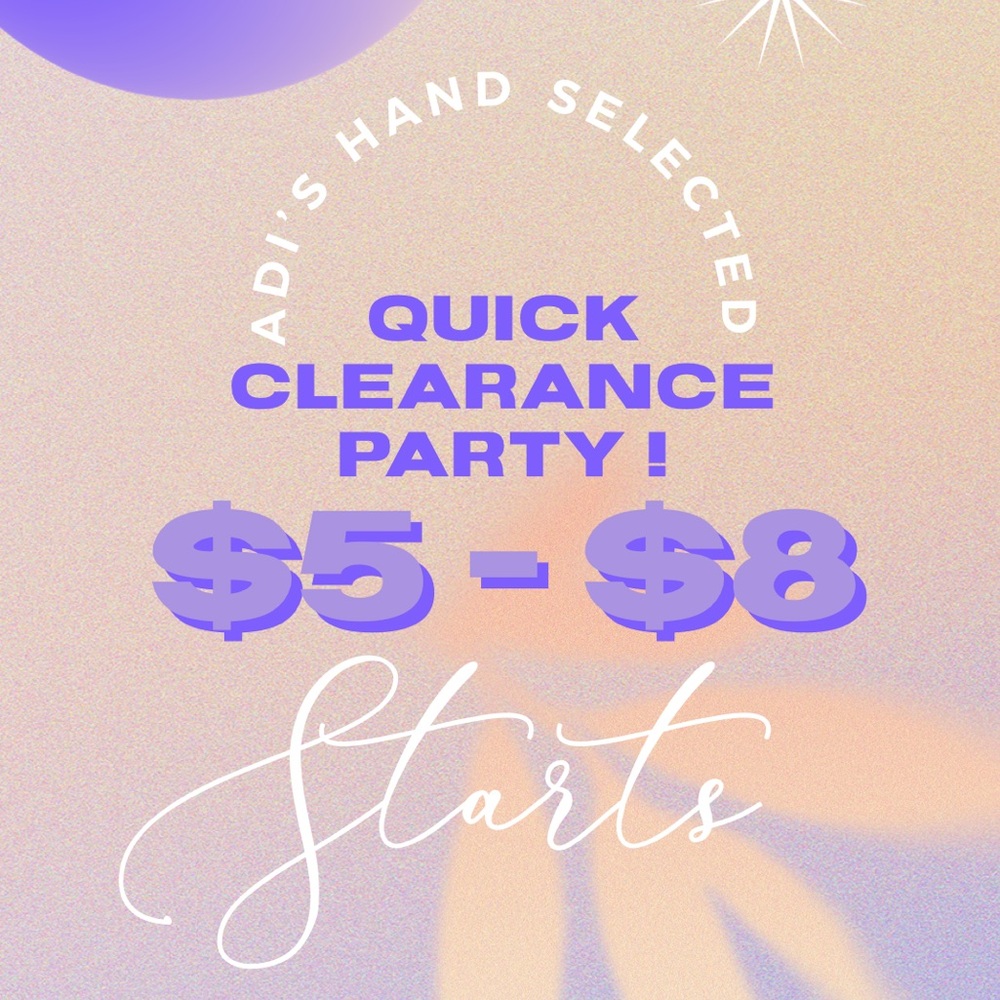 💜 LOW STARTS !!!💜 SEASONAL CLEAROUT